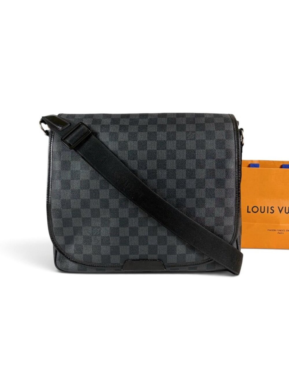 Louis Vuitton Damier Graphite District MM Cross Belt Bag
